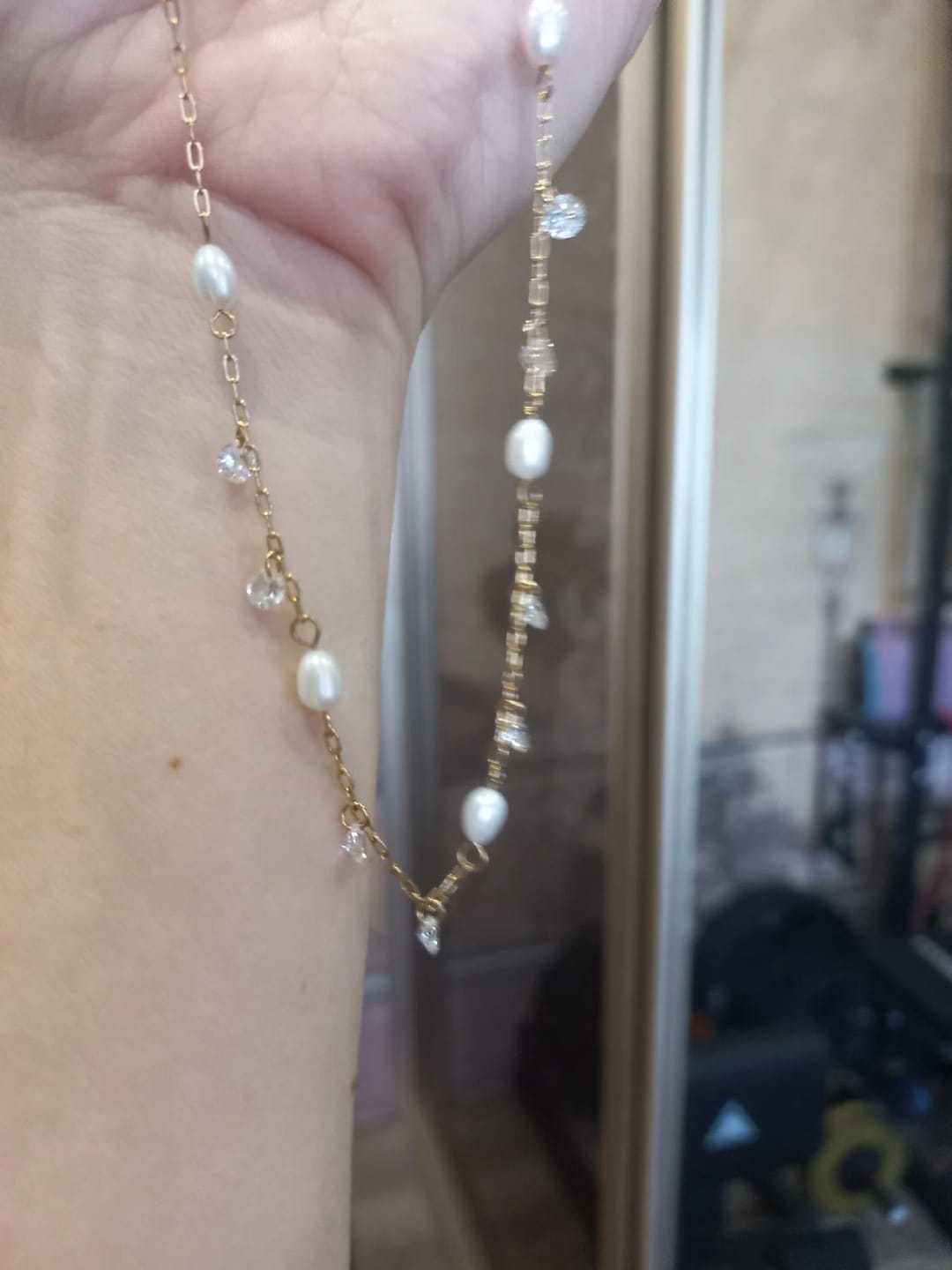 Customer photo review of Ethereal Sparkle Necklace