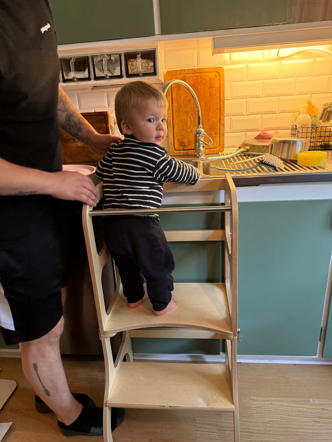 Customer photo review of Felt Pads • Add-on for STEP'n'SIT® helper tower