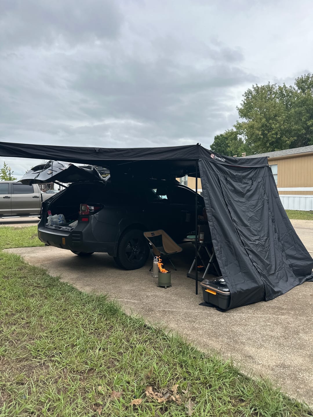 Customer photo review of OPENROAD 180 Free Standing Awning