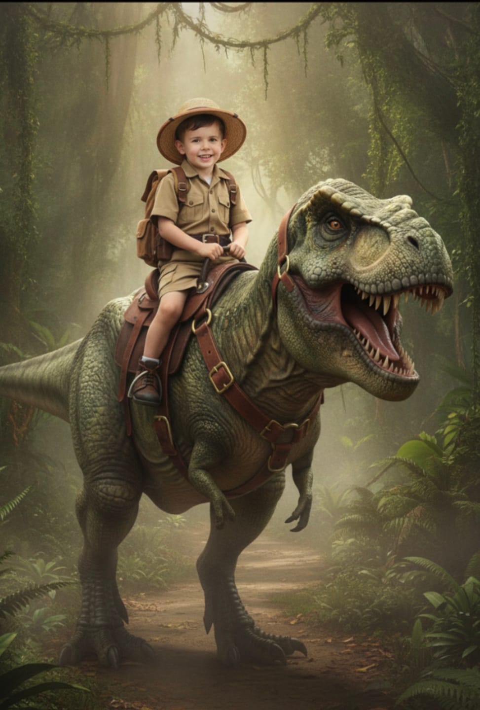 Customer photo review of Gepersonaliseerde poster - Zet iemand op een dino