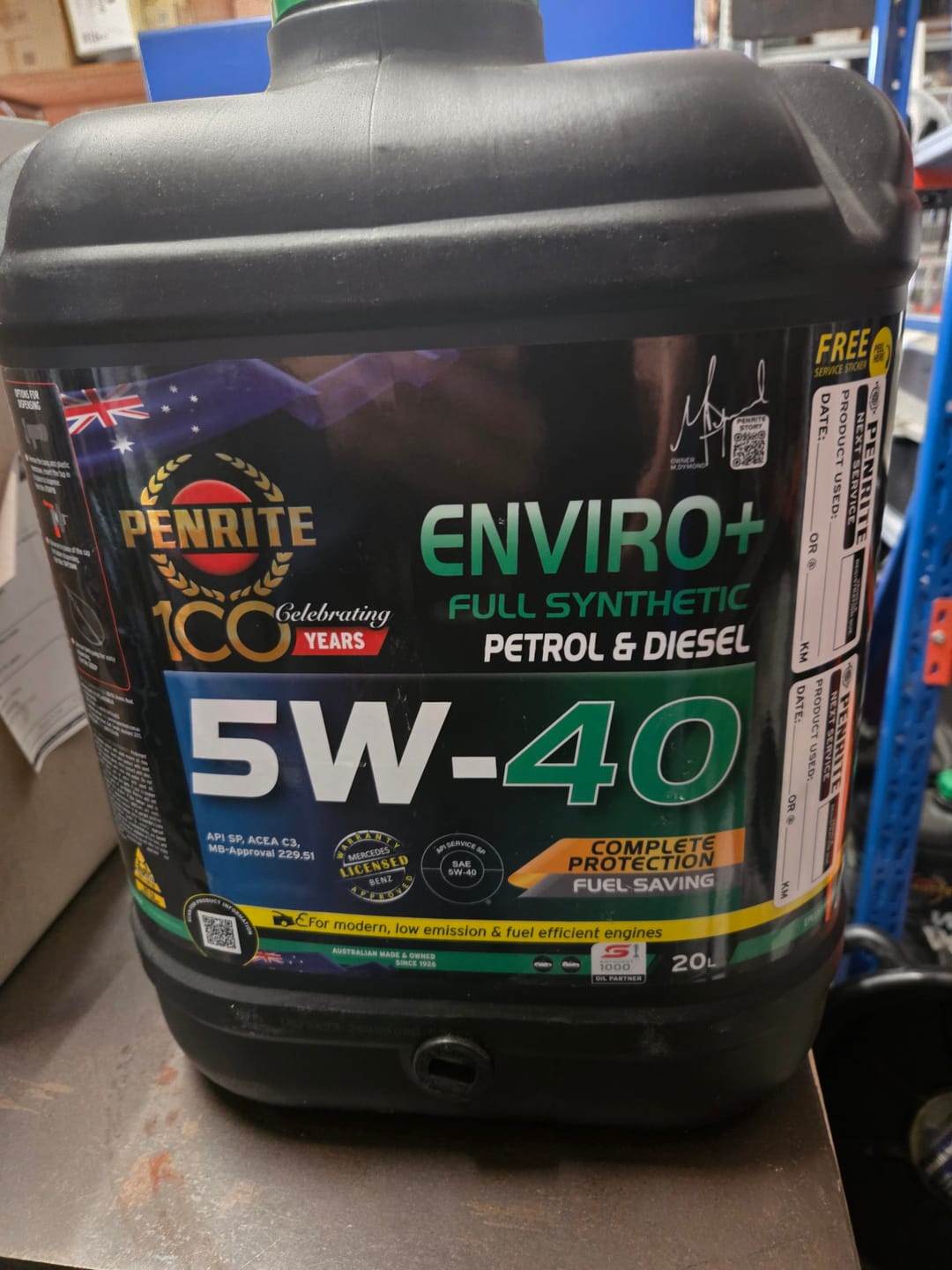 Customer photo review of PENRITE Enviro+ 5W40 Full Syn