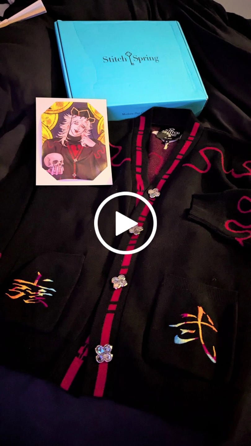 Customer video review of Crimson Fan Cardigan Preorder