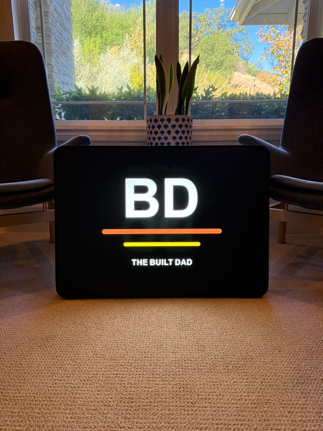 Customer photo review of Custom Lightbox Sign For Guy Kornblum