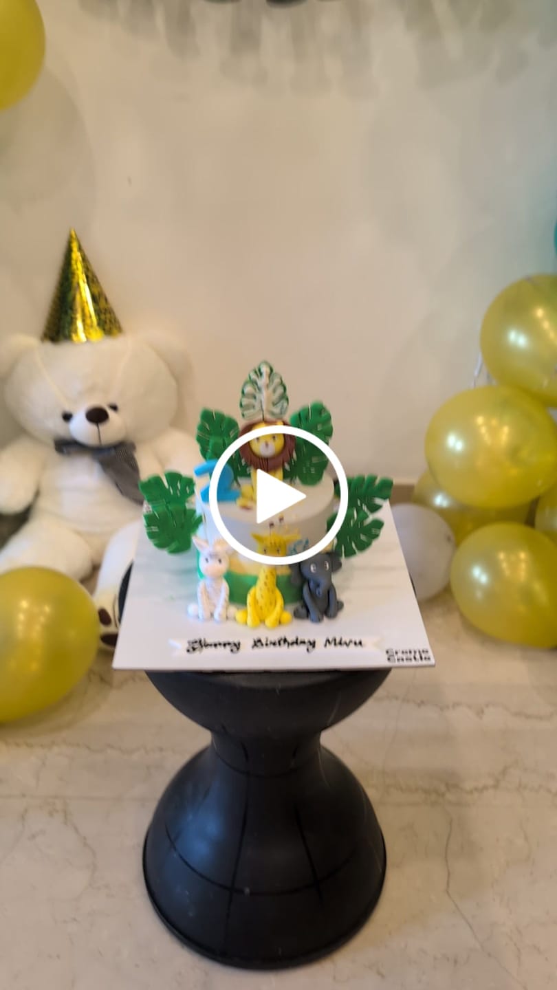 Customer video review of Animal Party Birthday Cake