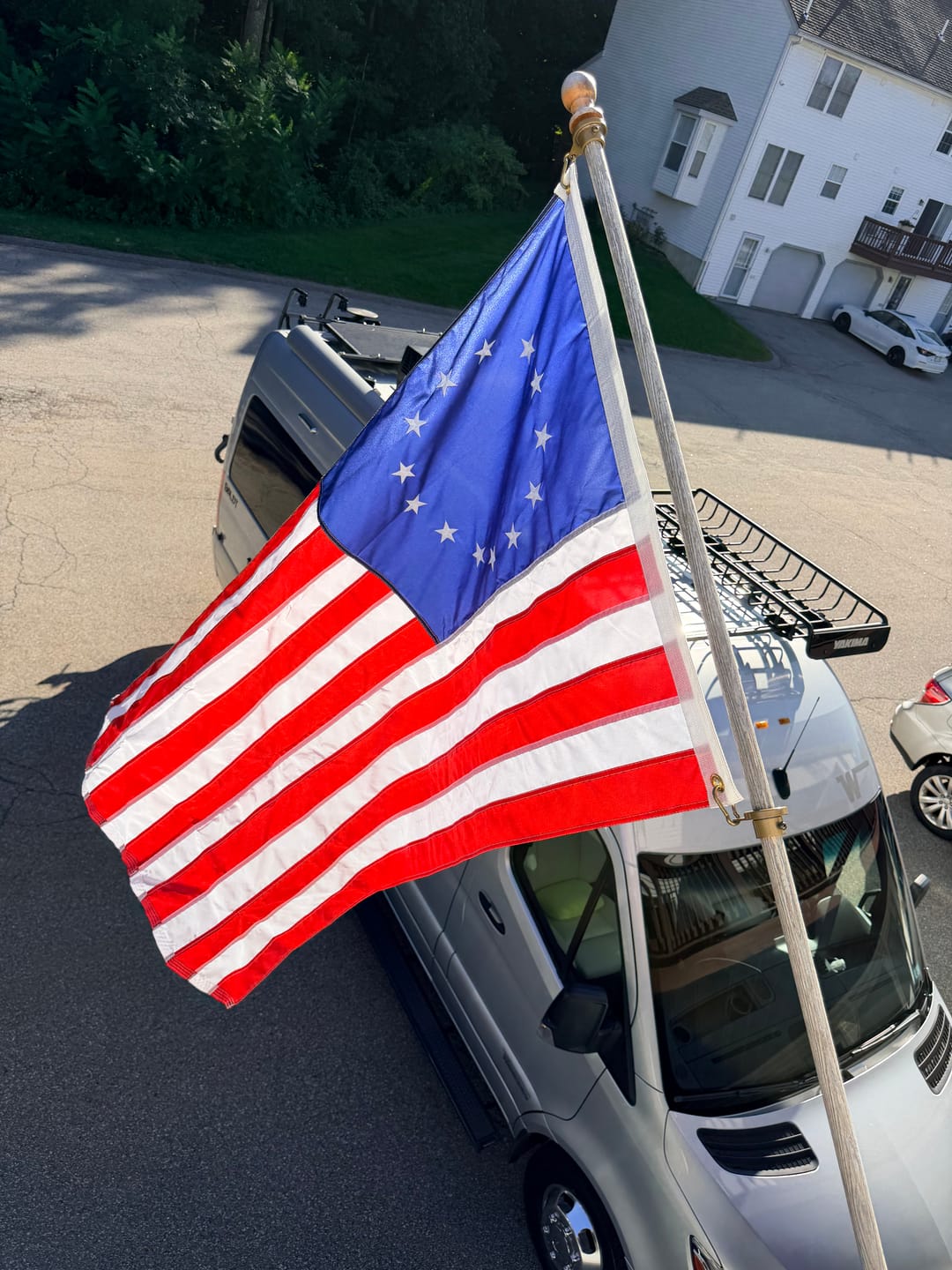 Customer photo review of 3' x 5' Betsy Ross Flag