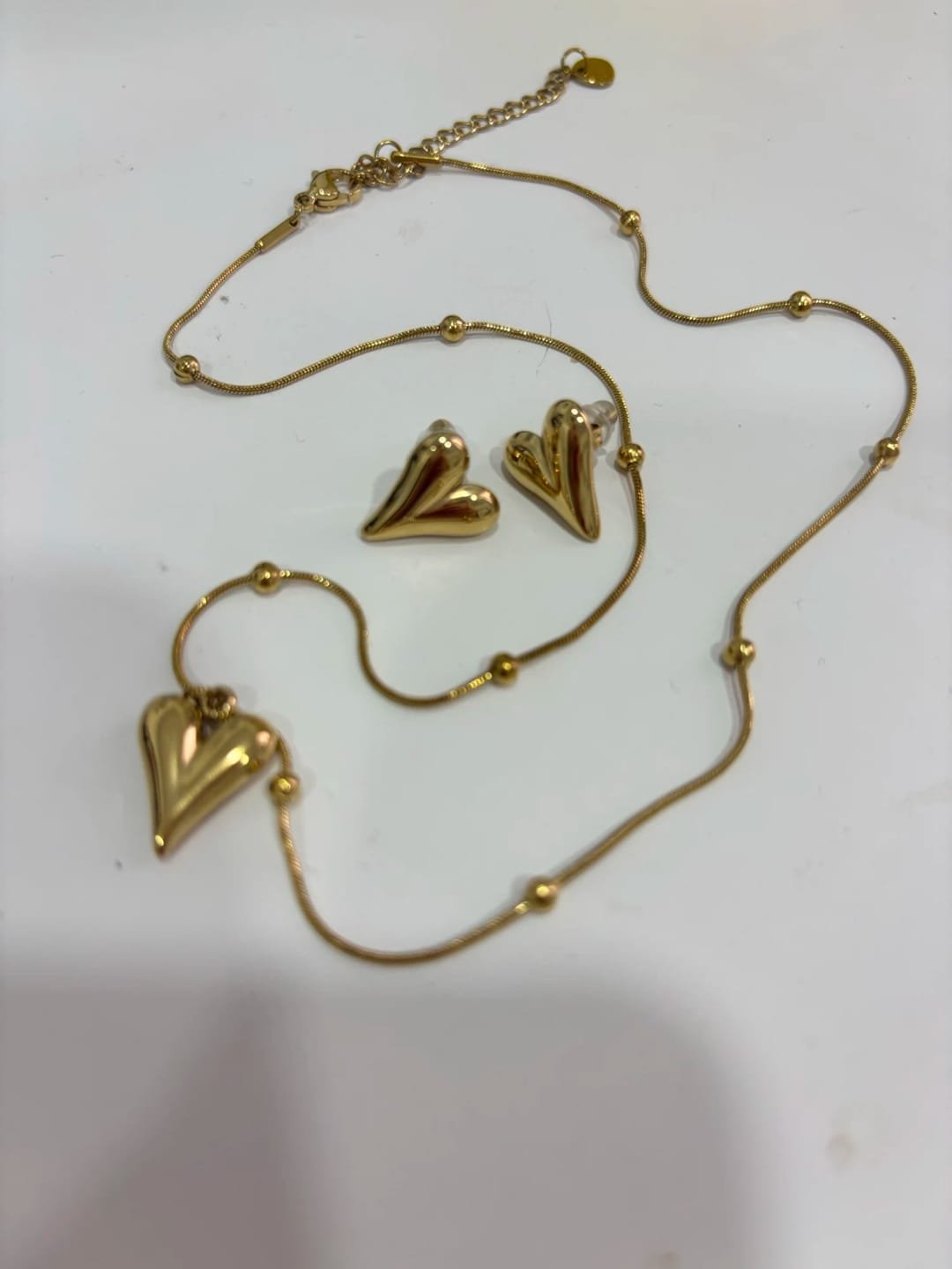Customer photo review of Serene Heart Stainless Choker