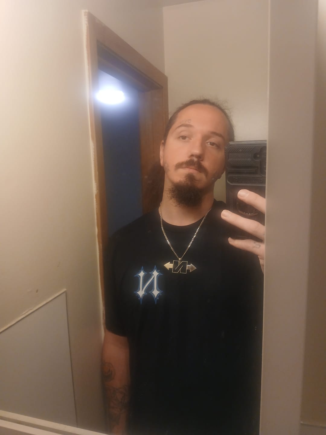 Customer photo review of Custom Logo Engraved Photo Pendant Necklace