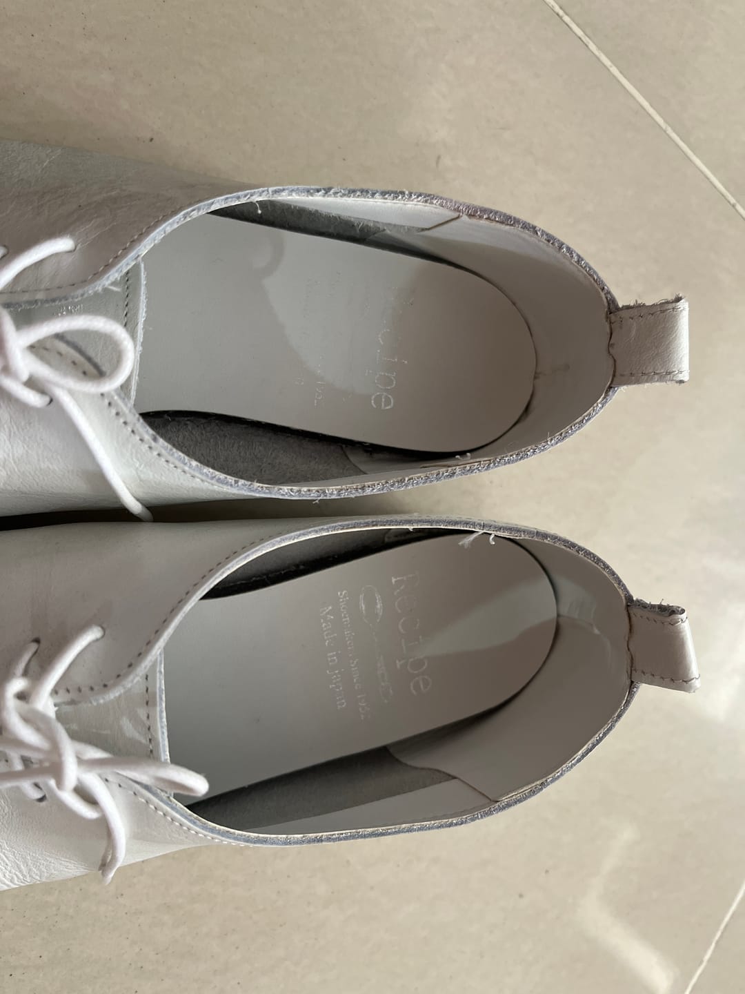 Customer photo review of Artisan Lace Ups - Snow White