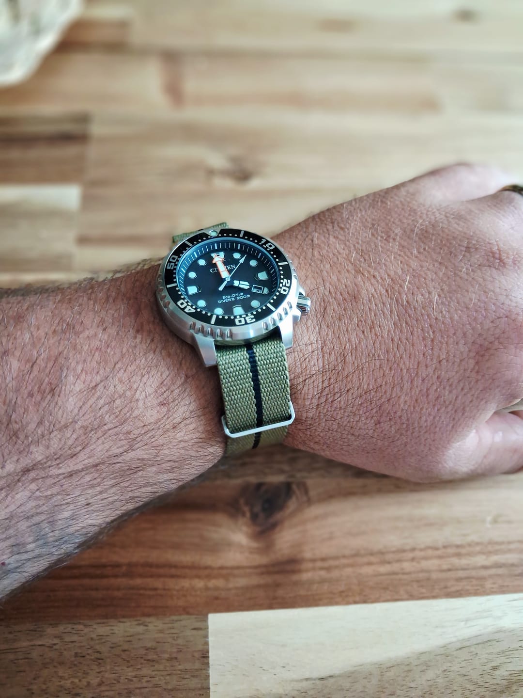 Customer photo review of Five Eye Nylon Watch Strap - Stripe