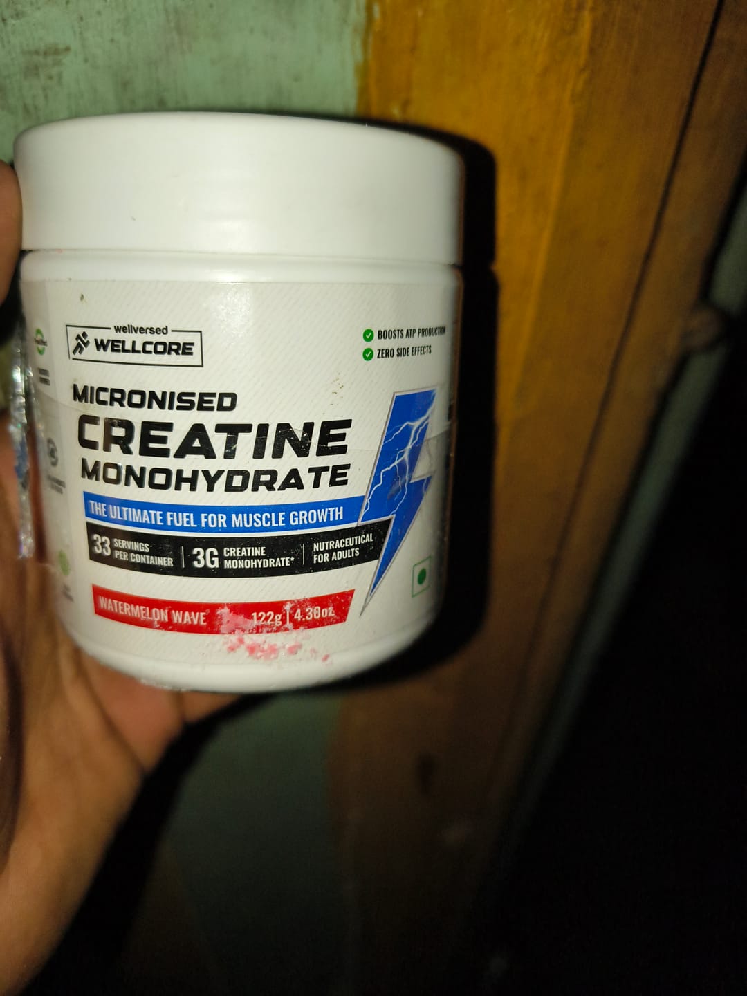 Customer photo review of Wellcore - Pure Micronised Creatine Monohydrate | Watermelon Wave (122g, 33 servings)