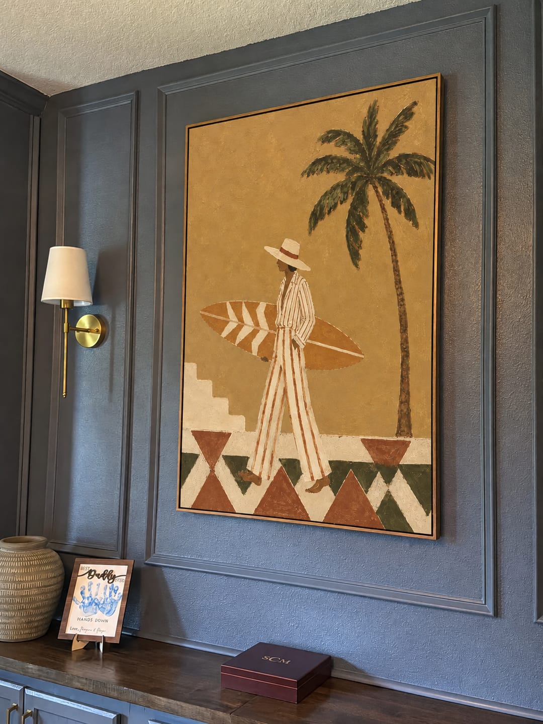 Customer photo review of Palm Walk Figure Wall Art