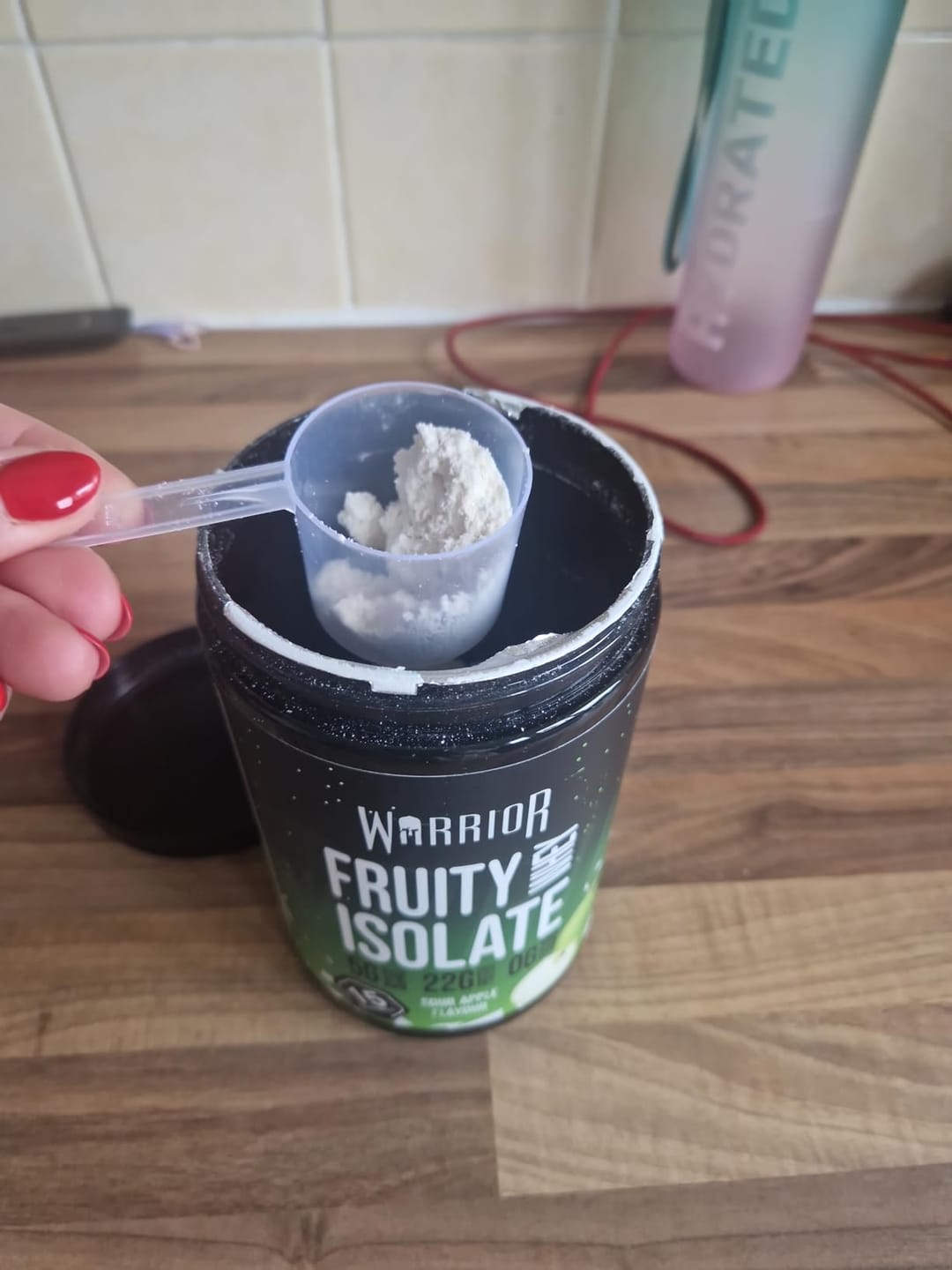 Customer photo review of Warrior Clear Whey Protein Isolate – 22g Protein – 375g