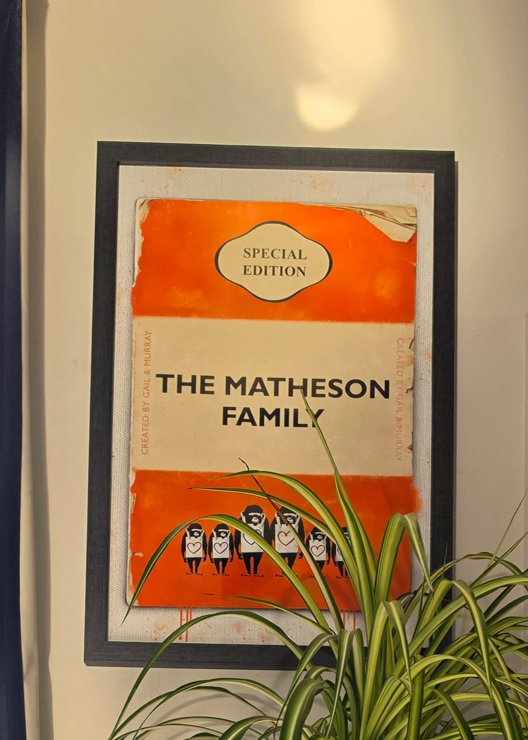 Customer photo review of Personalised Book Cover Art Print (Family Edition)