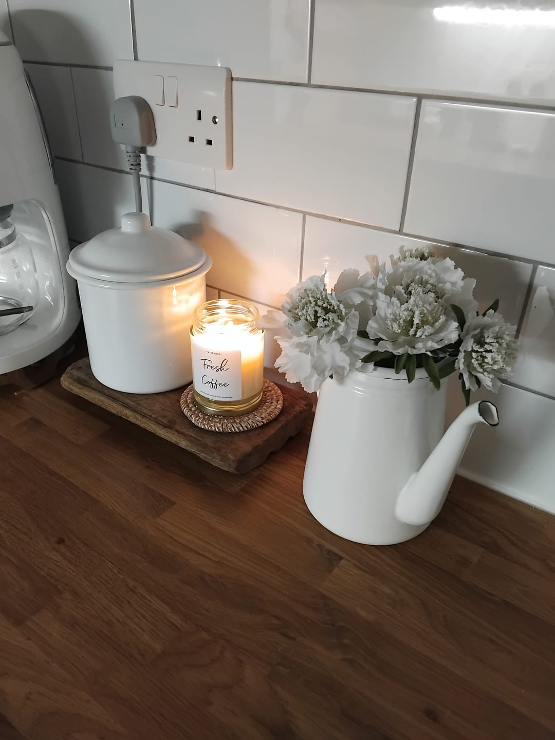 Customer photo review of Fresh Coffee Dark Roast Scented Candle