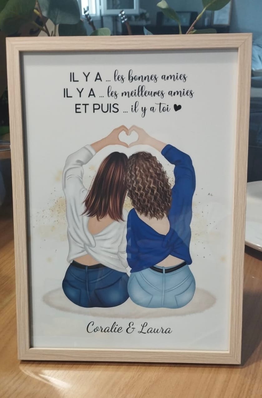 Customer photo review of Affiche Personnalisée - Meilleure Amie