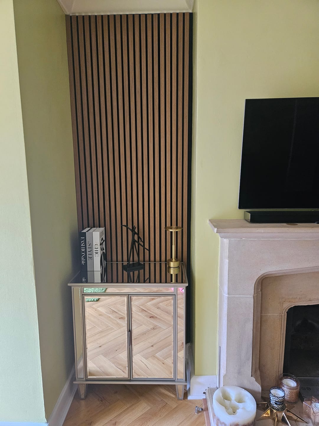 Customer photo review of Natural Oak Acoustic Wall Panel