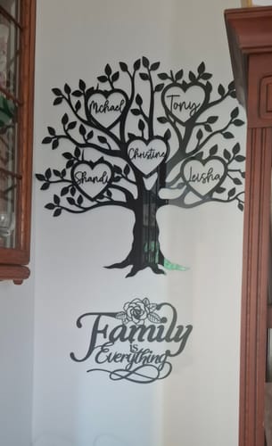 Customer photo review of Personalised Family Tree Wall Art