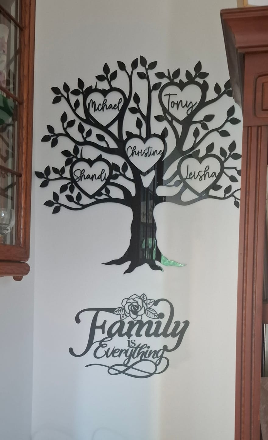 Customer photo review of Personalised Family Tree Wall Art