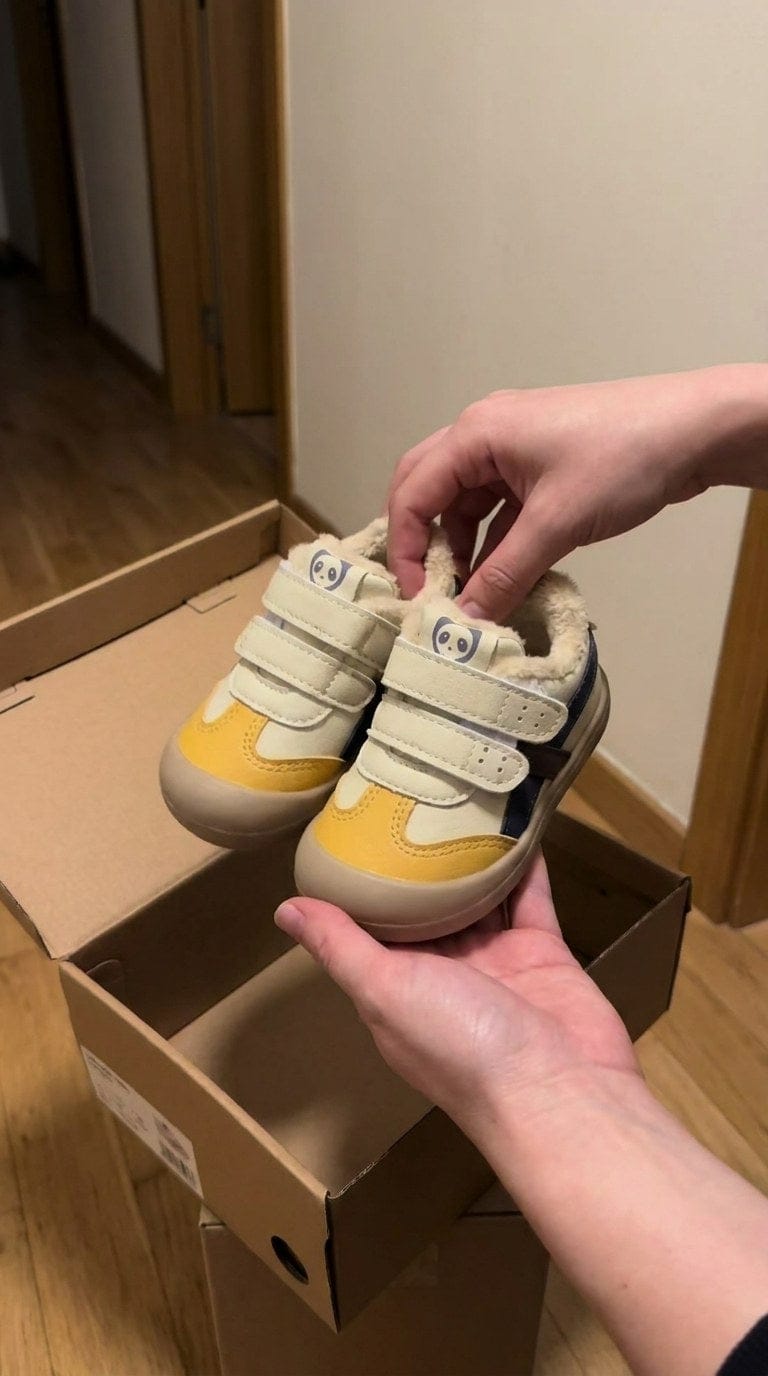 Customer photo review of Flauschtreter Winterschuh | Warme Fleece Lauflernschuhe für Kleinkinder