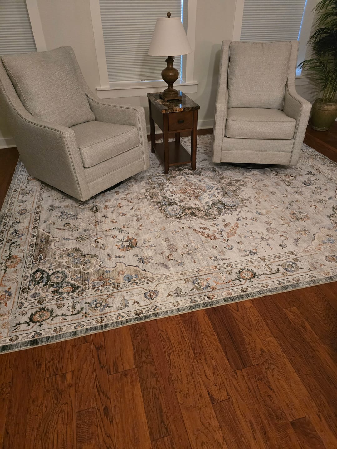 Customer photo review of Ember Washable Area Rug - Green