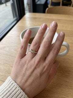 Customer photo review of Harlow Moissanite Ring