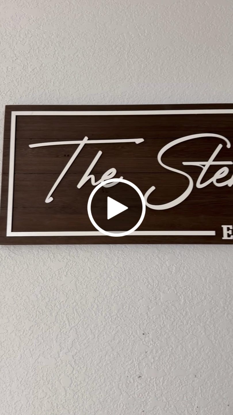 Customer video review of Family Name Wooden Sign
