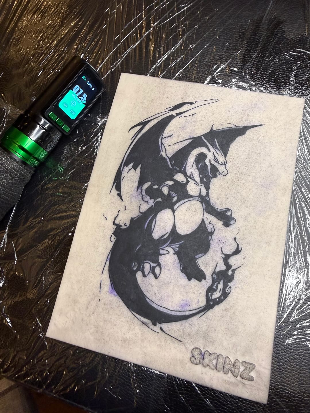 Customer photo review of Tattoo Practice Skin | Size Small A5 | Ben Fisher Pack of 4