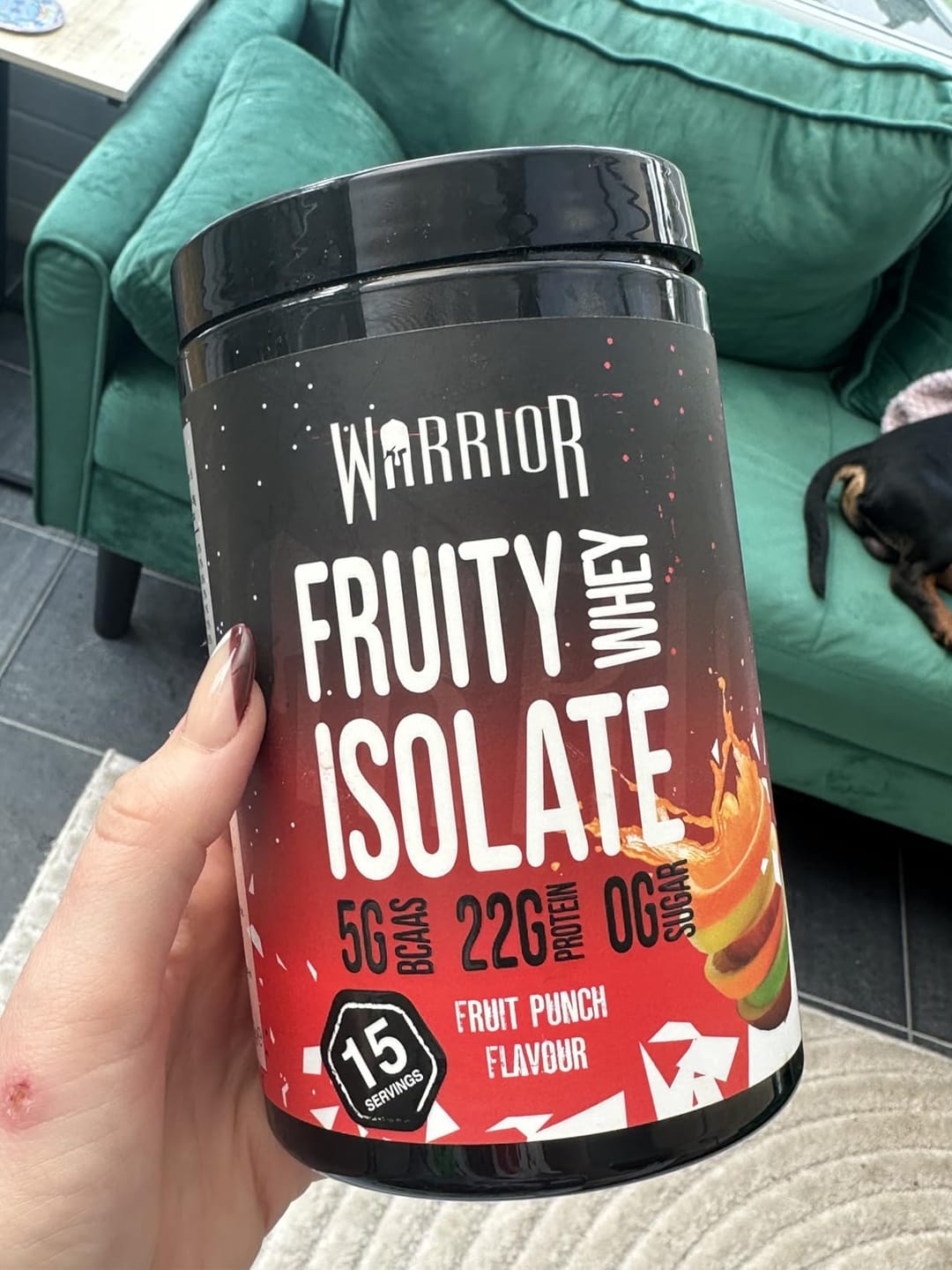 Customer photo review of Warrior Clear Whey Protein Isolate – 22g Protein – 375g