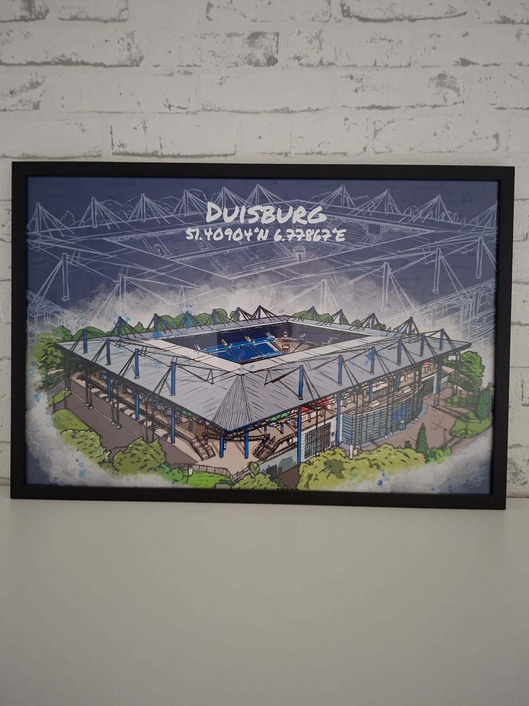 Customer photo review of Stadion Poster Duisburg Art Print