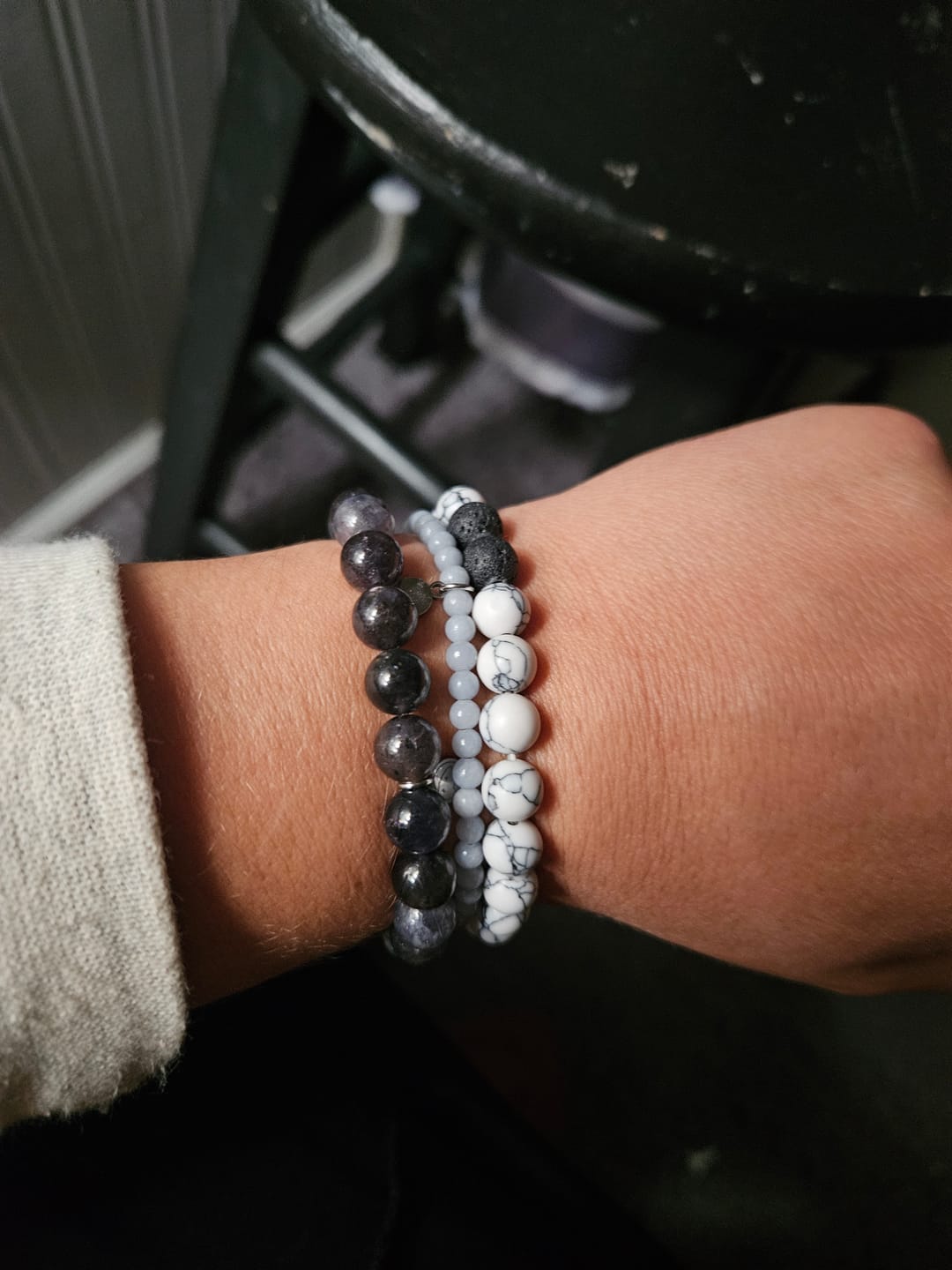 Customer photo review of Celestite Bracelet Mini