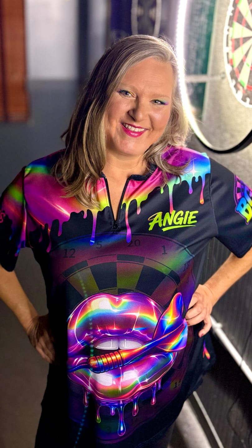 Customer photo review of Maxcorners Darts 3D Unisex Shirt For Angie Kidd McKnight