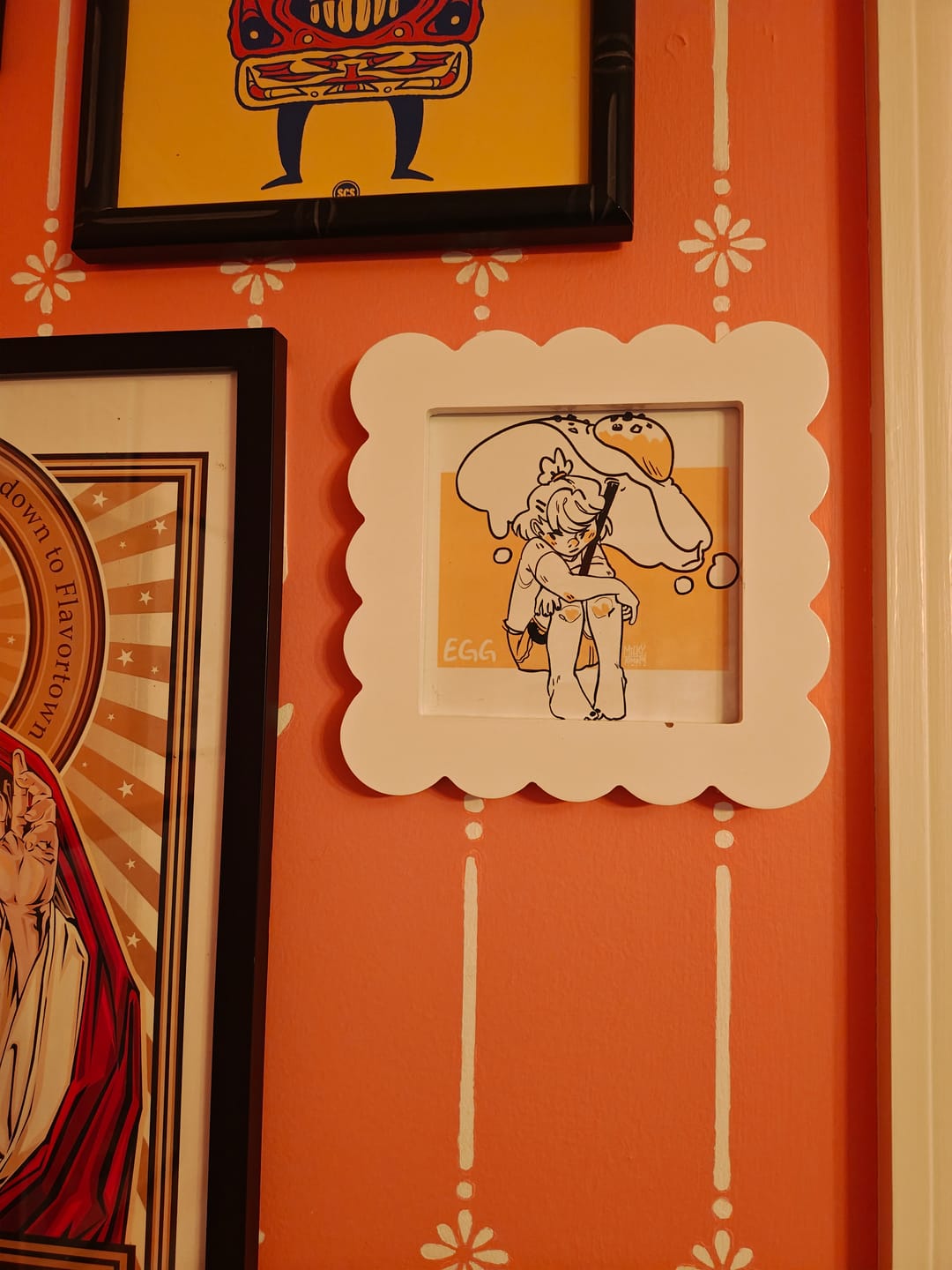 Customer photo review of Cute Breakfast Doodle Square Prints