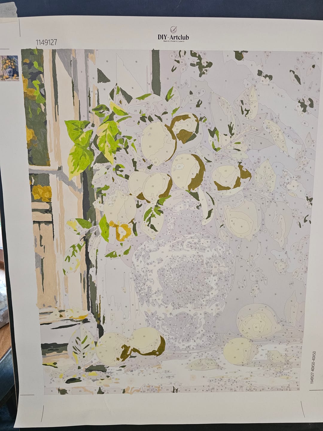 Customer photo review of Lemon bouquet | Paint by Number