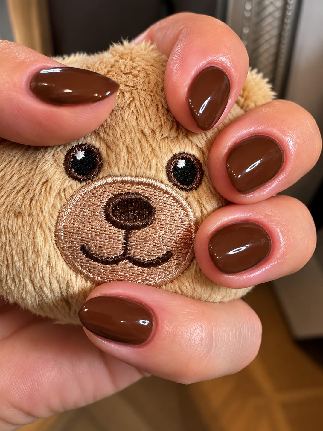 Customer photo review of Semilac 941 Hot Chocolate UV Gel Polish