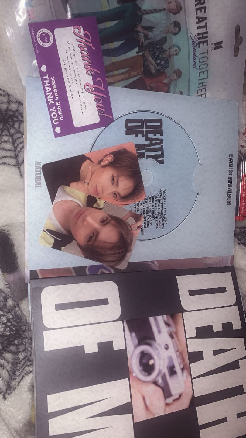 Customer photo review of [PRE-ORDER] EVAN - 1st Mini Album [DEATH OF ME] (Standard Ver.)