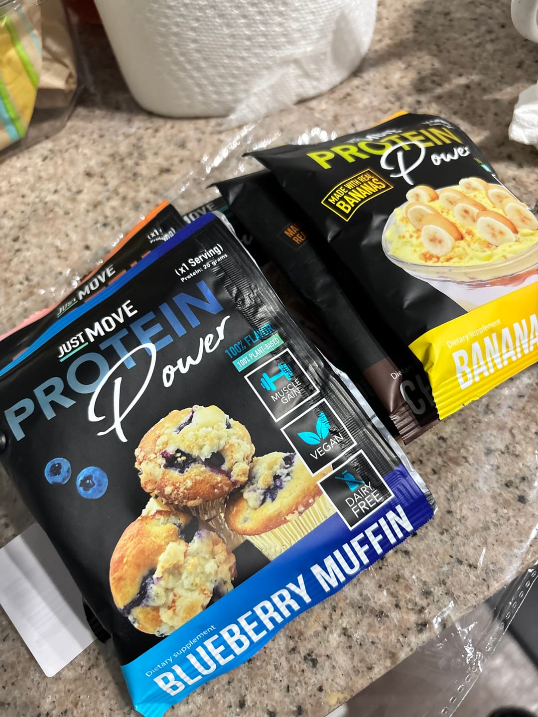 Customer photo review of Just MOVE Protein Sample Variety Pack - 7 Flavors