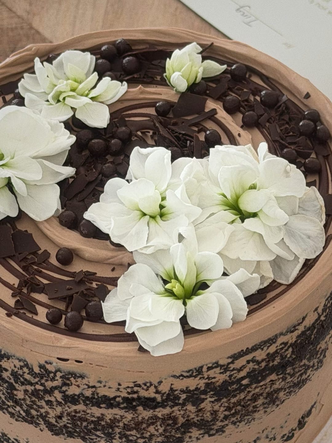 Customer photo review of double chocolate cake
