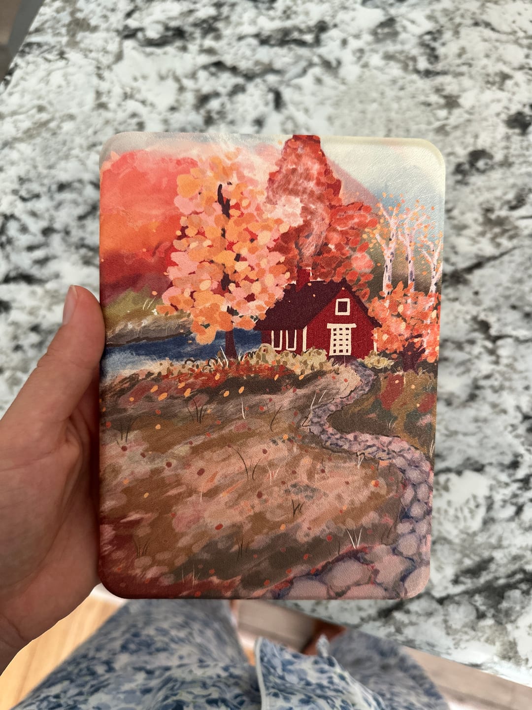 Customer photo review of The Little Red Cabin - Kindle Case