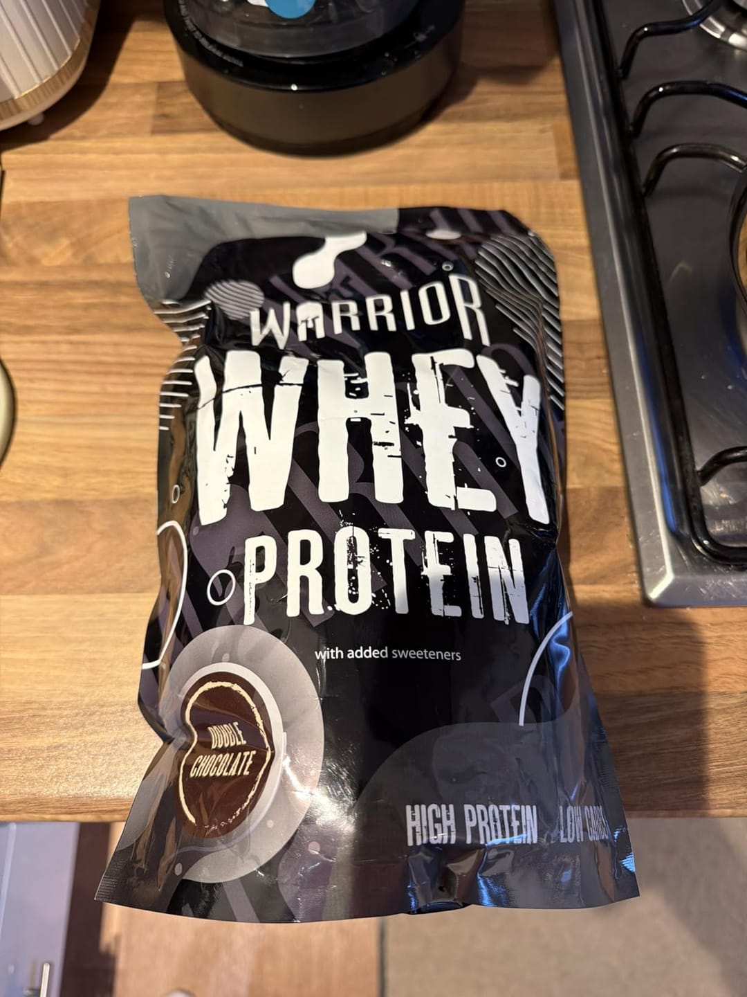 Customer photo review of Warrior Whey Protein Powder – 1kg | High Protein Shake for Lean Muscle & Recovery UK