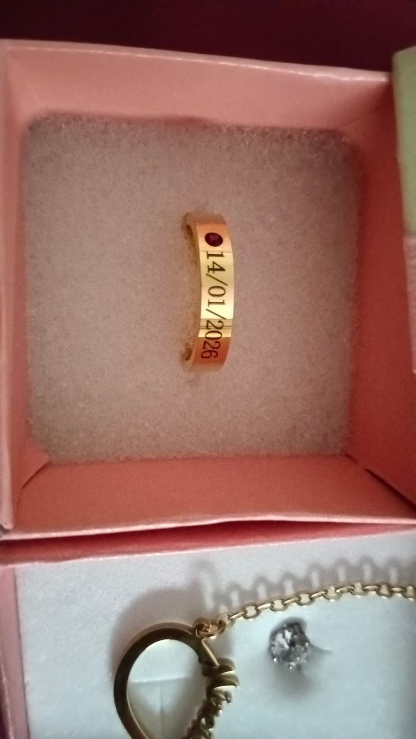Customer photo review of Name Birthstone Diamond Ring