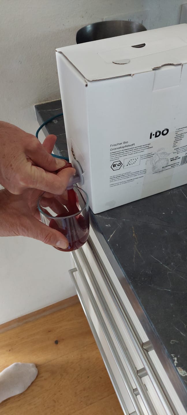 Customer photo review of Granatapfelsaft · Bag-in-Box - 3L