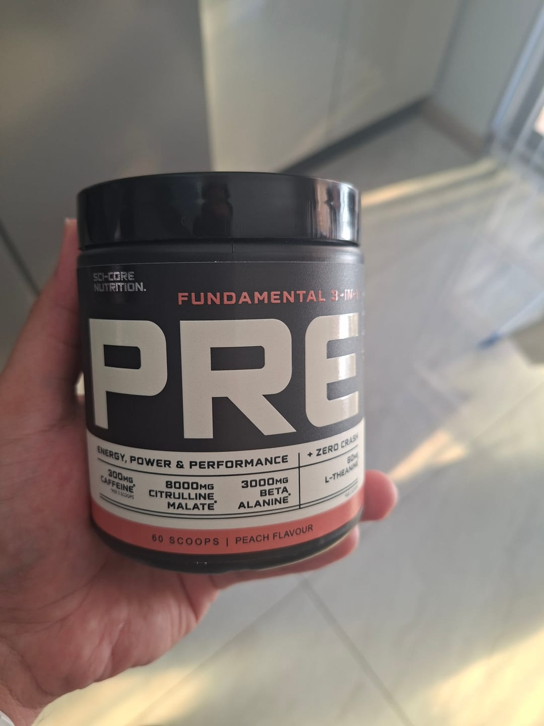Customer photo review of Fundamental 3-in-1 PRE Peach - 300g | 60 scoops (New)