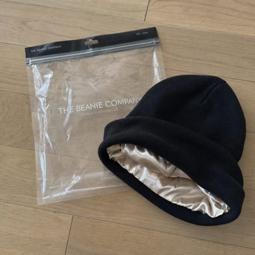 Customer photo review of Satin beanie