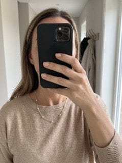 Customer photo review of Celyn Moissanite Necklace