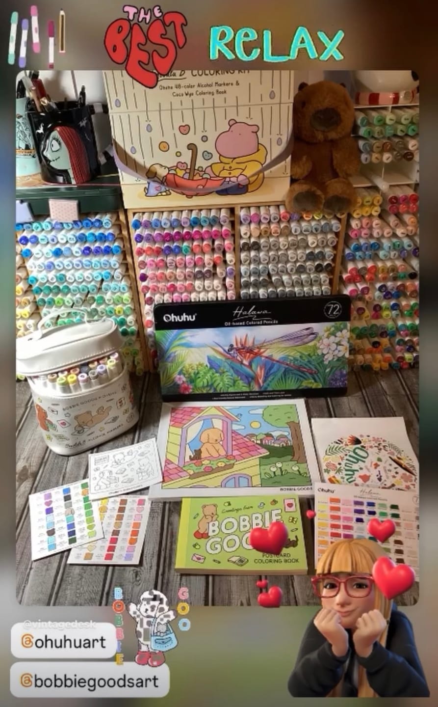 Customer photo review of Ohuhu Halawa Series 72 Colors Oil-based Colored Pencils