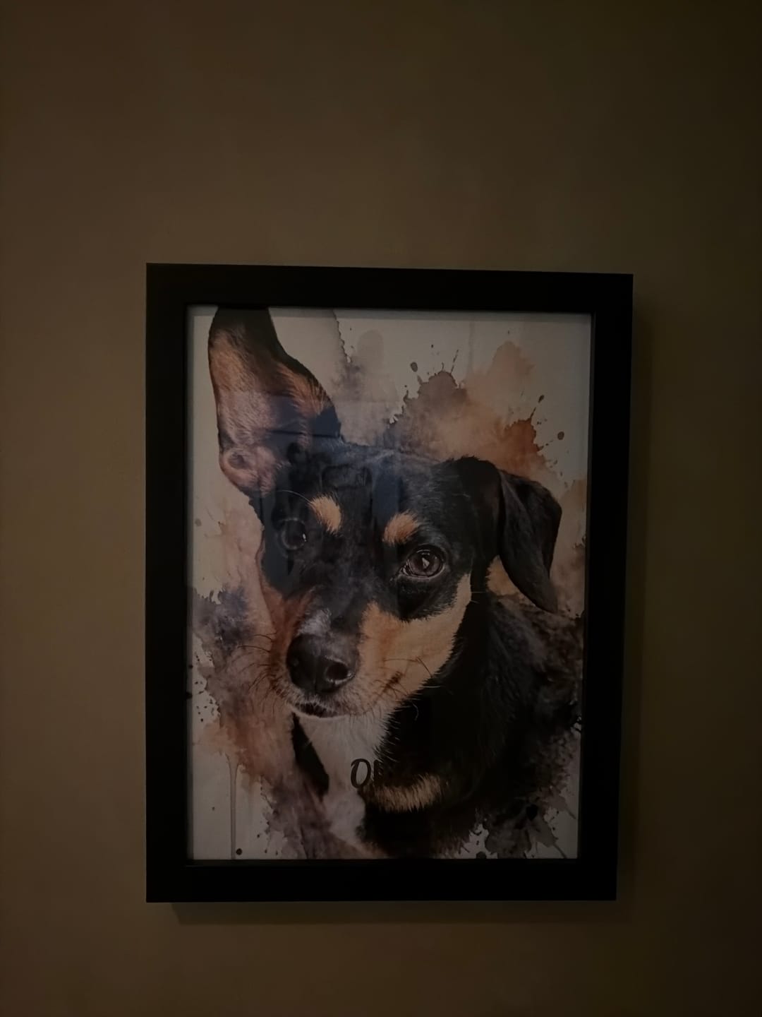 Customer photo review of Watercolor Realistic Portrait - Personalized Poster
