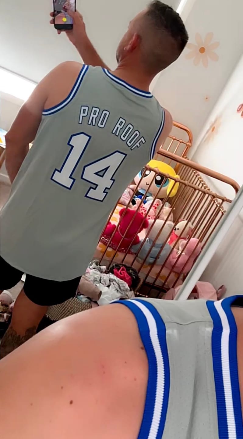Customer photo review of Custom Gray White-Royal Classic Tops Basketball Jersey