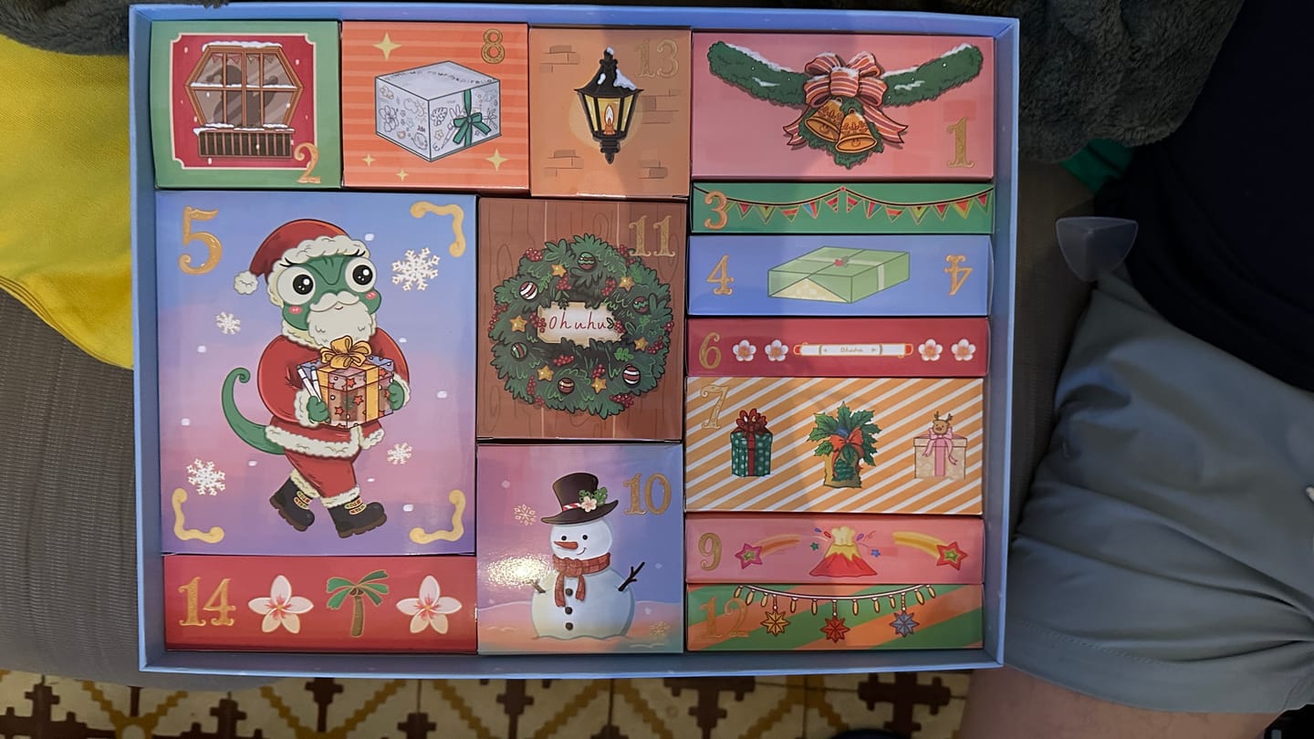 Customer photo review of Ohuhu Christmas Advent Calendar 2026, 24 Days Countdown Gift Kit