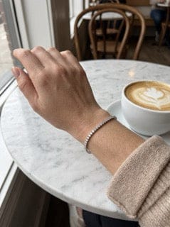 Customer photo review of Moissanite Tennis Bracelet - 2mm