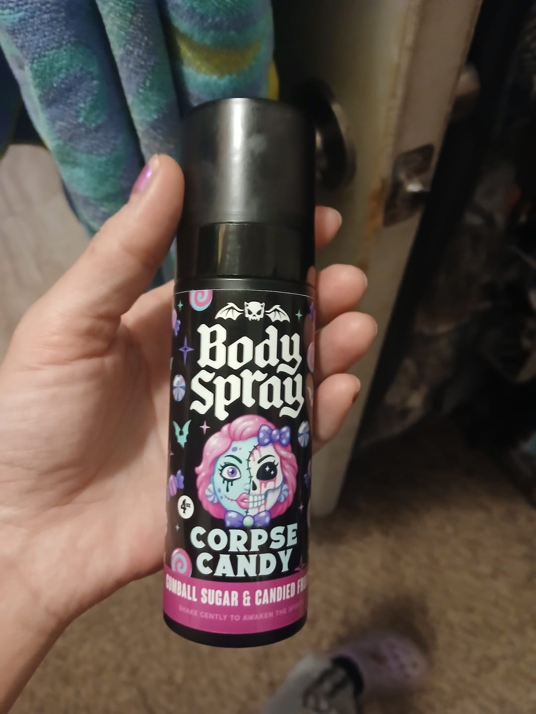Customer photo review of Corpse Candy Body Spray